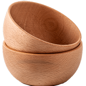 Empty Wooden Bowls